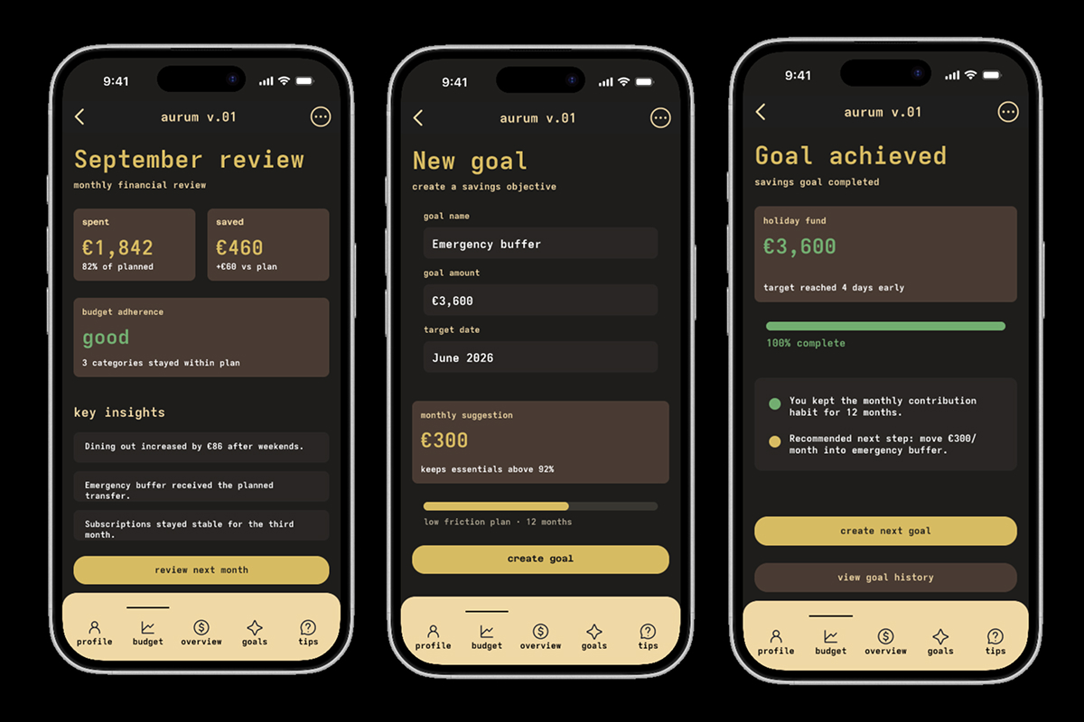 Aurum product screen