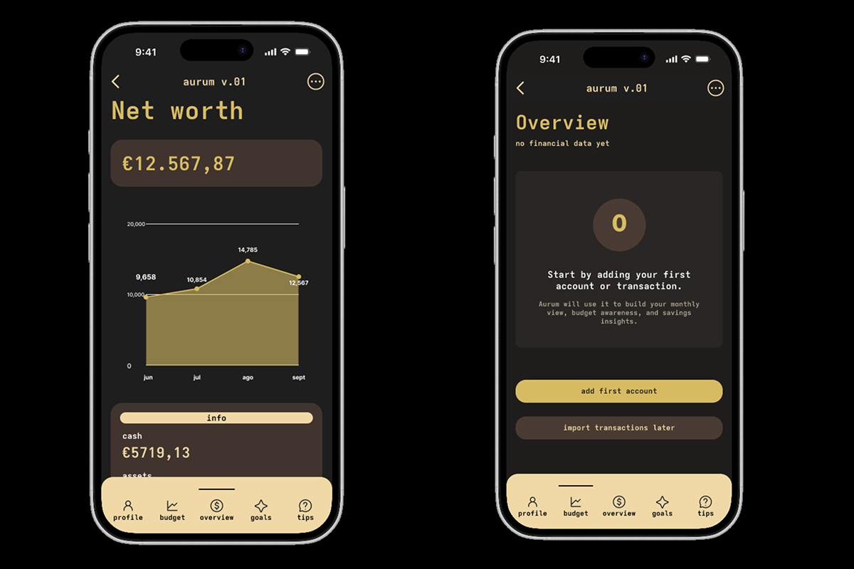 Aurum product screen