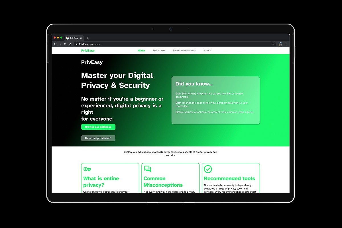PrivEasy project screenshot